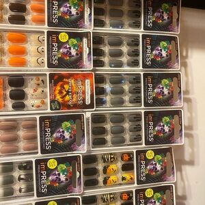 imPRESS Halloween Press-On Nails - Black, Orange, Gray